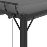 vidaXL Gazebo with Louvered Roof 3x3 m Anthracite Fabric and Aluminium | SKU: 313926 | Barcode: 8720286153406