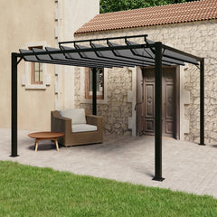 vidaXL Gazebo with Louvered Roof 3x3 m Anthracite Fabric and Aluminium | SKU: 313926 | Barcode: 8720286153406