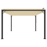 vidaXL Gazebo with Louvered Roof 3x4 m Cream Fabric and Aluminium | SKU: 313927 | Barcode: 8720286153413