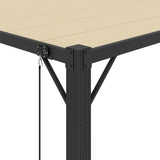 vidaXL Gazebo with Louvered Roof 3x4 m Cream Fabric and Aluminium | SKU: 313927 | Barcode: 8720286153413
