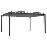 vidaXL Gazebo with Louvered Roof 3x4 m Anthracite Fabric and Aluminium | SKU: 313929 | Barcode: 8720286153437