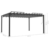 vidaXL Gazebo with Louvered Roof 3x4 m Anthracite Fabric and Aluminium | SKU: 313929 | Barcode: 8720286153437