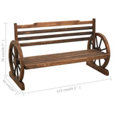vidaXL Garden Bench 112 cm Solid Firwood | SKU: 313891 | Barcode: 8720286157275
