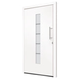 vidaXL Front Door Aluminium & PVC White 100x210 cm N1 (right opening) | SKU: 3056807 | Barcode: 8720286161906