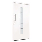vidaXL Front Door Aluminium & PVC White 100x210 cm N2 (left opening) | SKU: 3056810 | Barcode: 8720286161937