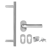 vidaXL Front Door Aluminium & PVC White 100x210 cm N2 (left opening) | SKU: 3056810 | Barcode: 8720286161937