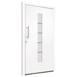 vidaXL Front Door Aluminium & PVC White 110x210 cm N2 (left opening) | SKU: 3056811 | Barcode: 8720286161944