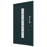 vidaXL Front Door Aluminium & PVC Anthracite 110x210cm N1(right op-ng) | SKU: 3056814 | Barcode: 8720286161975