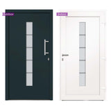 vidaXL Front Door Aluminium & PVC Anthracite 110x210cm N1(right op-ng) | SKU: 3056814 | Barcode: 8720286161975