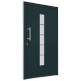 vidaXL Front Door Aluminium & PVC Anthracite 110x210cm N2 (left op-ng) | SKU: 3056817 | Barcode: 8720286162002