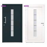 vidaXL Front Door Aluminium & PVC Anthracite 110x210cm N2 (left op-ng) | SKU: 3056817 | Barcode: 8720286162002