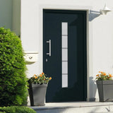 vidaXL Front Door Aluminium & PVC Anthracite 110x210cm N2 (left op-ng) | SKU: 3056817 | Barcode: 8720286162002