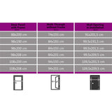 vidaXL Front Door Aluminium & PVC White 100x200 cm N3 (right opening) | SKU: 3056818 | Barcode: 8720286162019