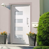 vidaXL Front Door Aluminium & PVC White 100x210 cm N3 (right opening) | SKU: 3056819 | Barcode: 8720286162026