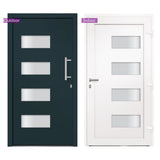 vidaXL Front Door Aluminium & PVC Anthracite 100x210cm N2(right op-ng) | SKU: 3056825 | Barcode: 8720286162088