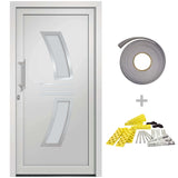 vidaXL Front Door White 88x200 cm N9 (left inward opening) | SKU: 3057560 | Barcode: 8720286180563