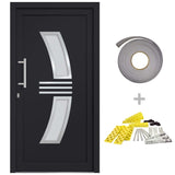 vidaXL Front Door Anthracite 108x200 cm N6 (left inward opening) | SKU: 3057573 | Barcode: 8720286180693