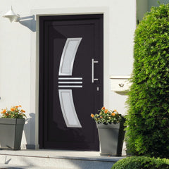 vidaXL Front Door Anthracite 108x208 cm N6 (left inward opening) | SKU: 3057574 | Barcode: 8720286180709