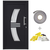 vidaXL Front Door Anthracite 88x200 cm N7 (right inward opening) | SKU: 3057575 | Barcode: 8720286180716