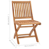 vidaXL Folding Garden Chairs 2 pcs Solid Teak Wood N2 | SKU: 315105 | Barcode: 8720286183014