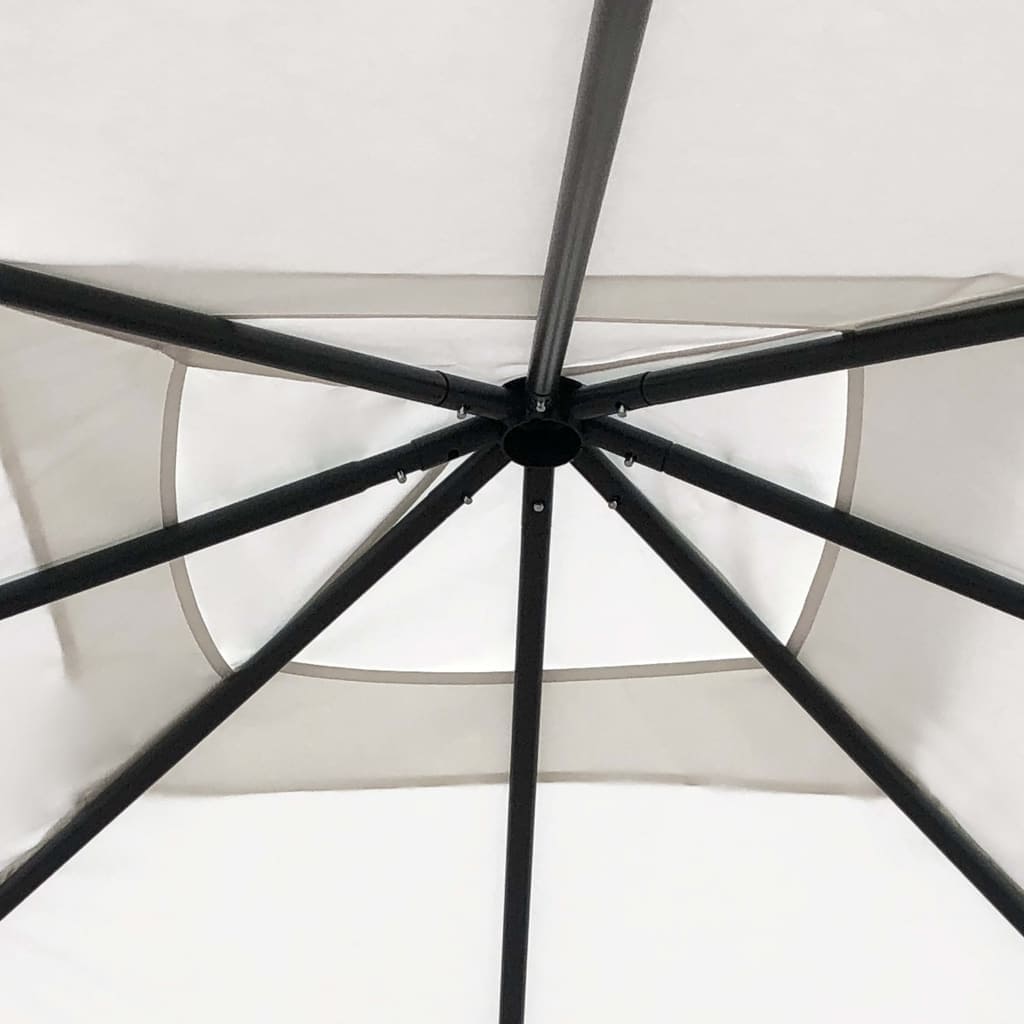 vidaXL Gazebo with Post Covers 3x3x2.6 m Cream 160 g/m² | SKU: 313605 | Barcode: 8720286184400