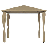 vidaXL Gazebo with Post Covers 3x3x2.6 m Taupe 160 g/m² | SKU: 313606 | Barcode: 8720286184417