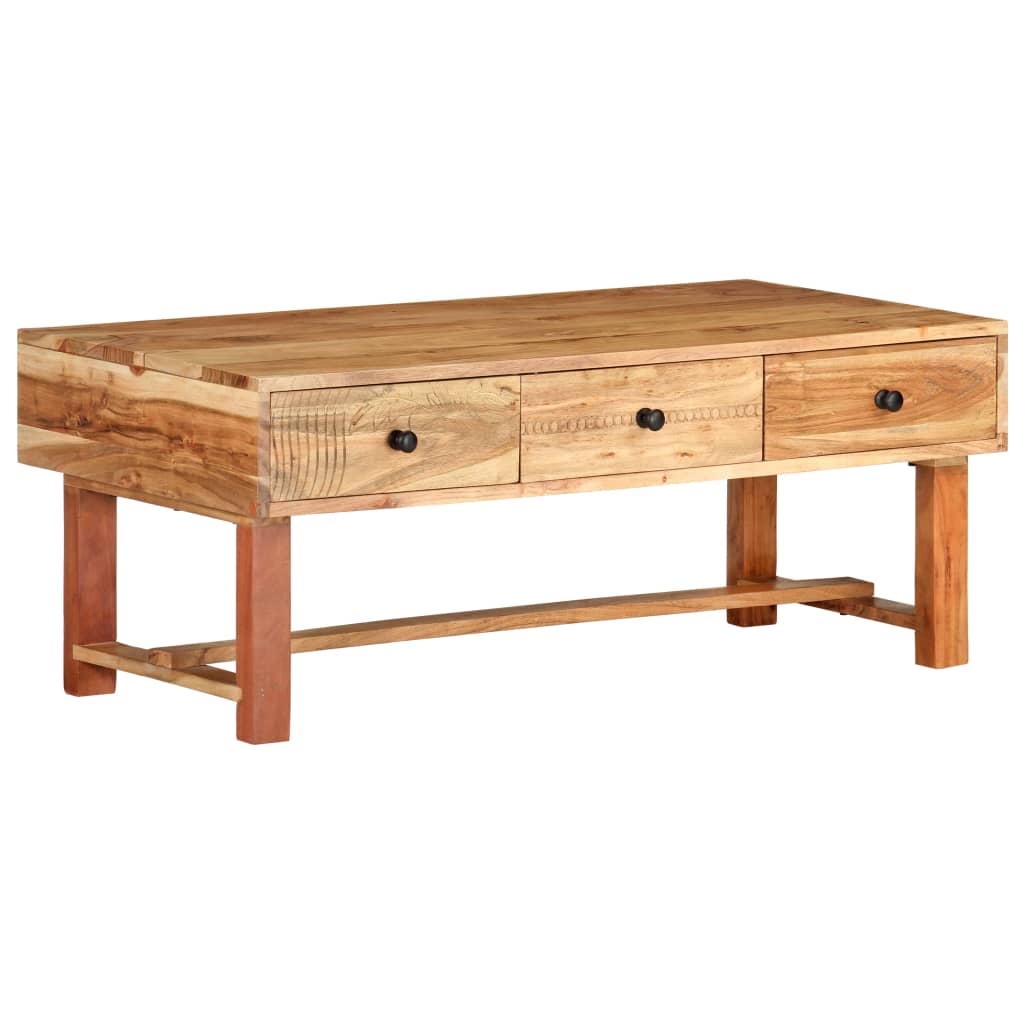 vidaXL Coffee Table 100x50x40 cm Solid Acacia Wood | SKU: 322669 | Barcode: 8720286201329