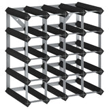 vidaXL Wine Rack For 20 Bottles Black Solid Pine Wood | SKU: 325914 | Barcode: 8720286204337