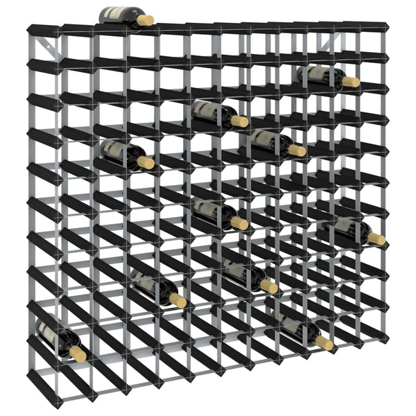 vidaXL Wine Rack For 120 Bottles Black Solid Pine Wood | SKU: 325917 | Barcode: 8720286204368