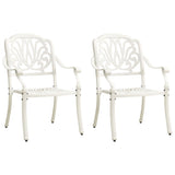 vidaXL Garden Chairs 2 pcs Cast Aluminium White | SKU: 315569 | Barcode: 8720286205723