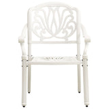 vidaXL Garden Chairs 2 pcs Cast Aluminium White | SKU: 315569 | Barcode: 8720286205723