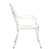 vidaXL Garden Chairs 2 pcs Cast Aluminium White | SKU: 315569 | Barcode: 8720286205723