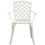 vidaXL Garden Chairs 2 pcs Cast Aluminium White | SKU: 315574 | Barcode: 8720286205778