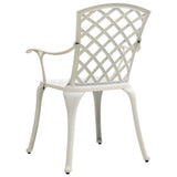 vidaXL Garden Chairs 2 pcs Cast Aluminium White | SKU: 315574 | Barcode: 8720286205778