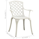 vidaXL Garden Chairs 2 pcs Cast Aluminium White | SKU: 315574 | Barcode: 8720286205778