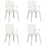 vidaXL Garden Chairs 4 pcs Cast Aluminium White | SKU: 315575 | Barcode: 8720286205785