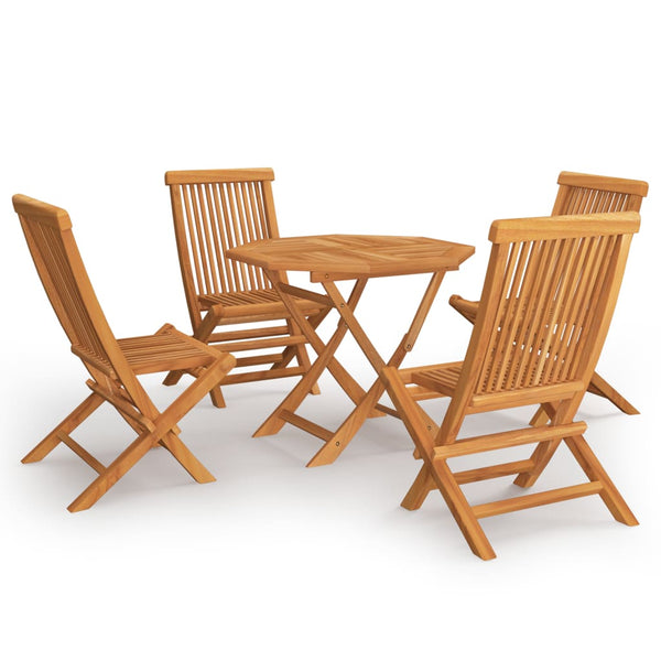 VidaXL 5 Piece Solid Teak Wood Garden Dining Set With Octagonal Table | SKU: 3059581 | UPC: 8720286227176