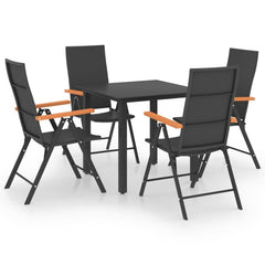 VidaXL Black And Brown 5 Piece Garden Dining Set | SKU: 3060071 | Barcode: 8720286228371 | Weight: 33.1kg