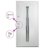 vidaXL Aluminium Front Door White 90x200 cm N6 (right inward opening) | SKU: 3059682 | Barcode: 8720286231500