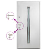 vidaXL Aluminium Front Door White 110x207.5 cm N6 (right opening) | SKU: 3059686 | Barcode: 8720286231548