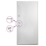 vidaXL Aluminium Front Door White 90x200 cm N8 (right opening) | SKU: 3059694 | Barcode: 8720286231623