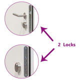 vidaXL Aluminium Front Door White 110x207.5 cm N8 (right opening) | SKU: 3059698 | Barcode: 8720286231661