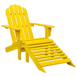 vidaXL Garden Adirondack Chair with Ottoman Solid Fir Wood Yellow | SKU: 315864 | Barcode: 8720286240458