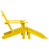 vidaXL Garden Adirondack Chair with Ottoman Solid Fir Wood Yellow | SKU: 315864 | Barcode: 8720286240458