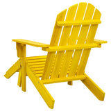vidaXL Garden Adirondack Chair with Ottoman Solid Fir Wood Yellow | SKU: 315864 | Barcode: 8720286240458