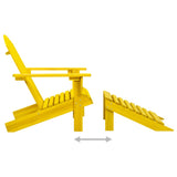 vidaXL Garden Adirondack Chair with Ottoman Solid Fir Wood Yellow | SKU: 315864 | Barcode: 8720286240458