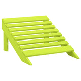 vidaXL Garden Adirondack Chair with Ottoman Solid Fir Wood Green | SKU: 315866 | Barcode: 8720286240472