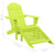 vidaXL Garden Adirondack Chair with Ottoman Solid Fir Wood Green | SKU: 315866 | Barcode: 8720286240472