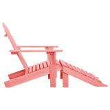 vidaXL Garden Adirondack Chair with Ottoman Solid Fir Wood Pink | SKU: 315867 | Barcode: 8720286240489