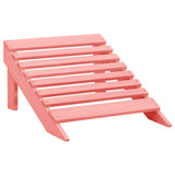 vidaXL Garden Adirondack Chair with Ottoman Solid Fir Wood Pink | SKU: 315867 | Barcode: 8720286240489